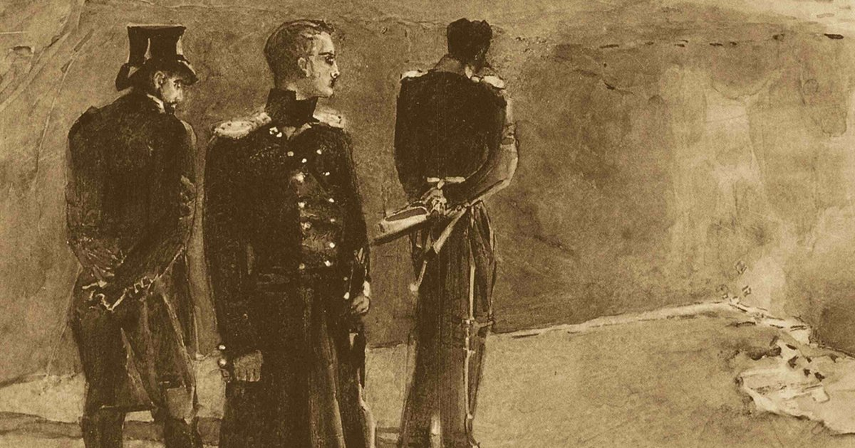 Дуэль с Грушницким. Иллюстрация к роману "Евгений Онегин"