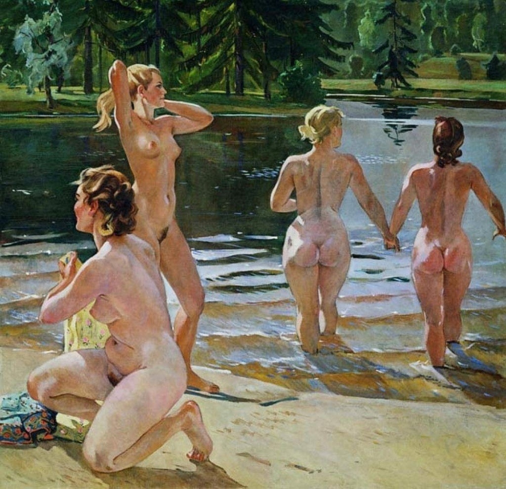 Наши советские девушки, что на пляже у реки - произведение искусства!