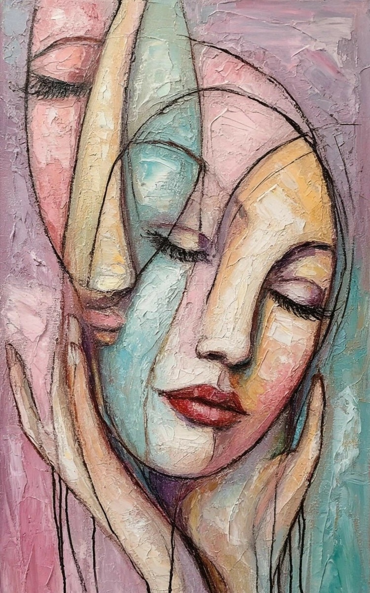 Картина нарисованная нейросетью Шедеврум на мои стихи "Обиды" 