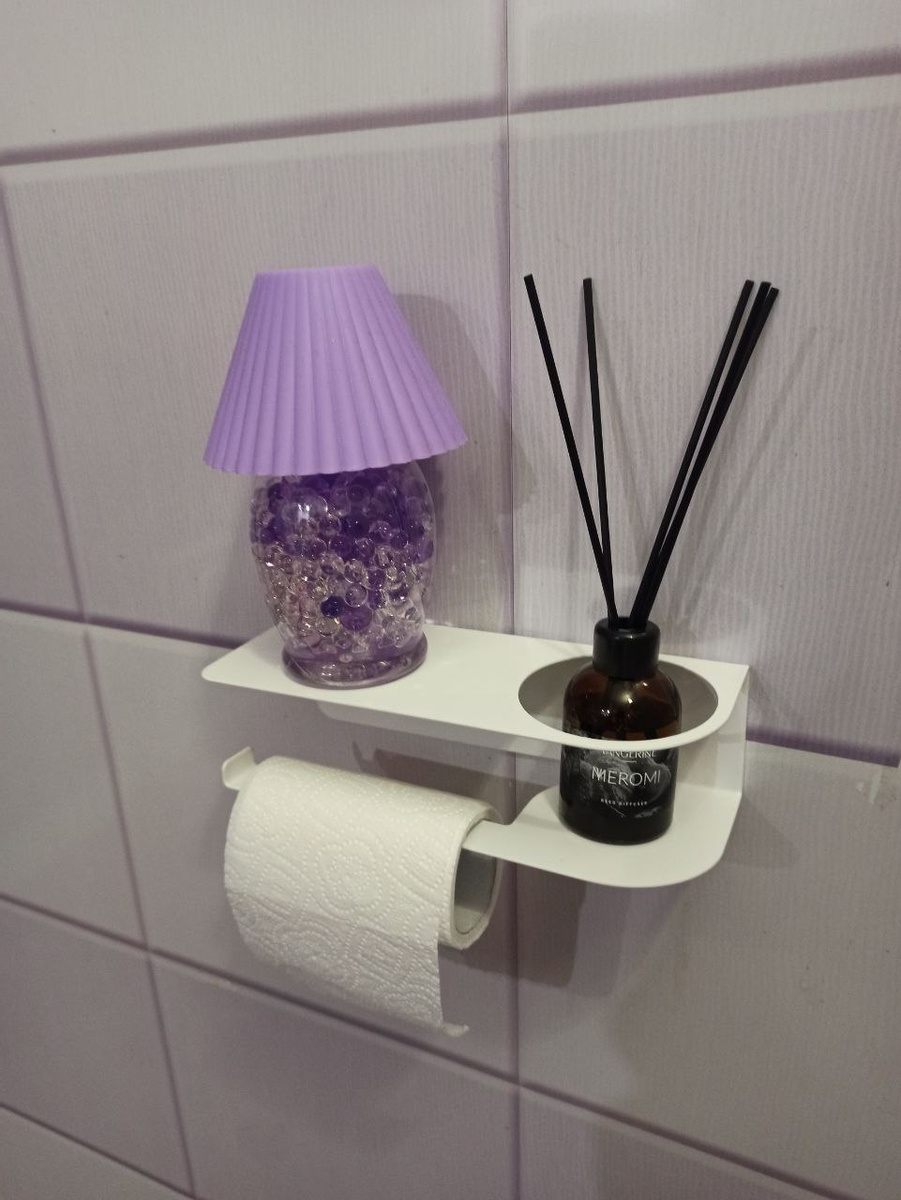 Полочка в туалет, с держателем для бумаги.