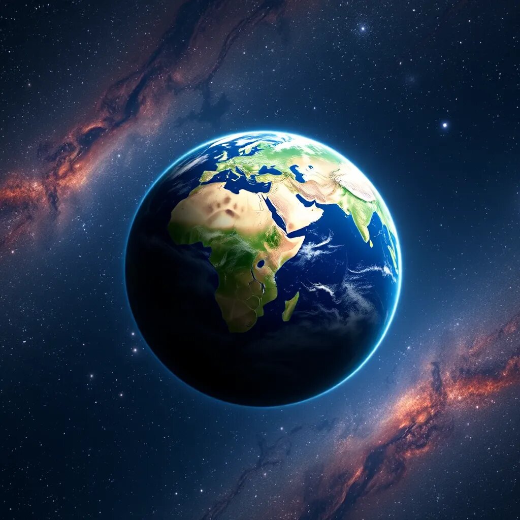 Маленькая планета в бескрайнем космосе