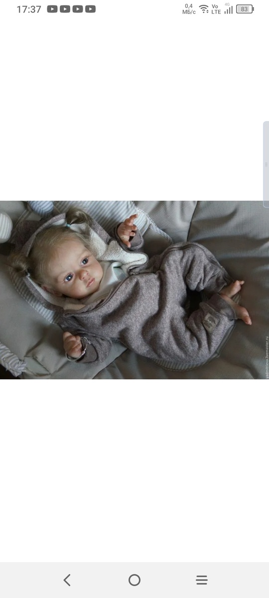 Фото вот такой милашки-Реборн я нашла на просторах интернета в Яндексе 