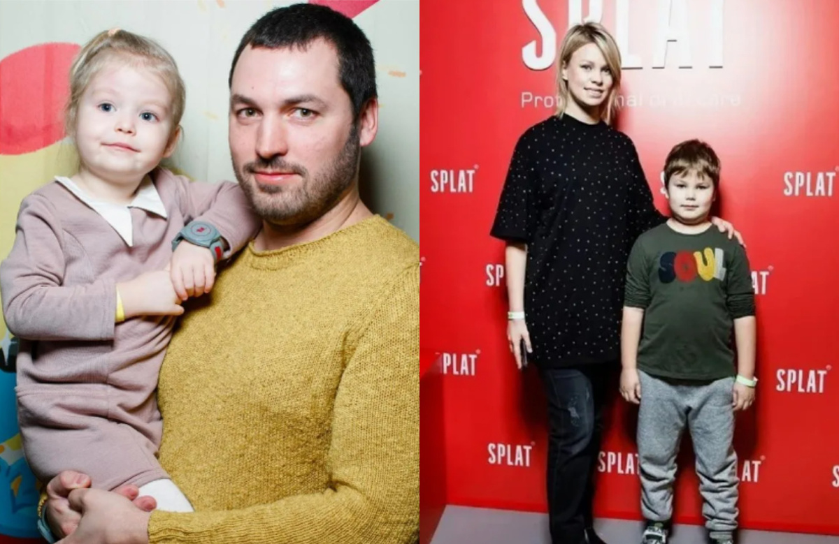 на фото Евгения Осипова и Анатолий Симченко с детьми 