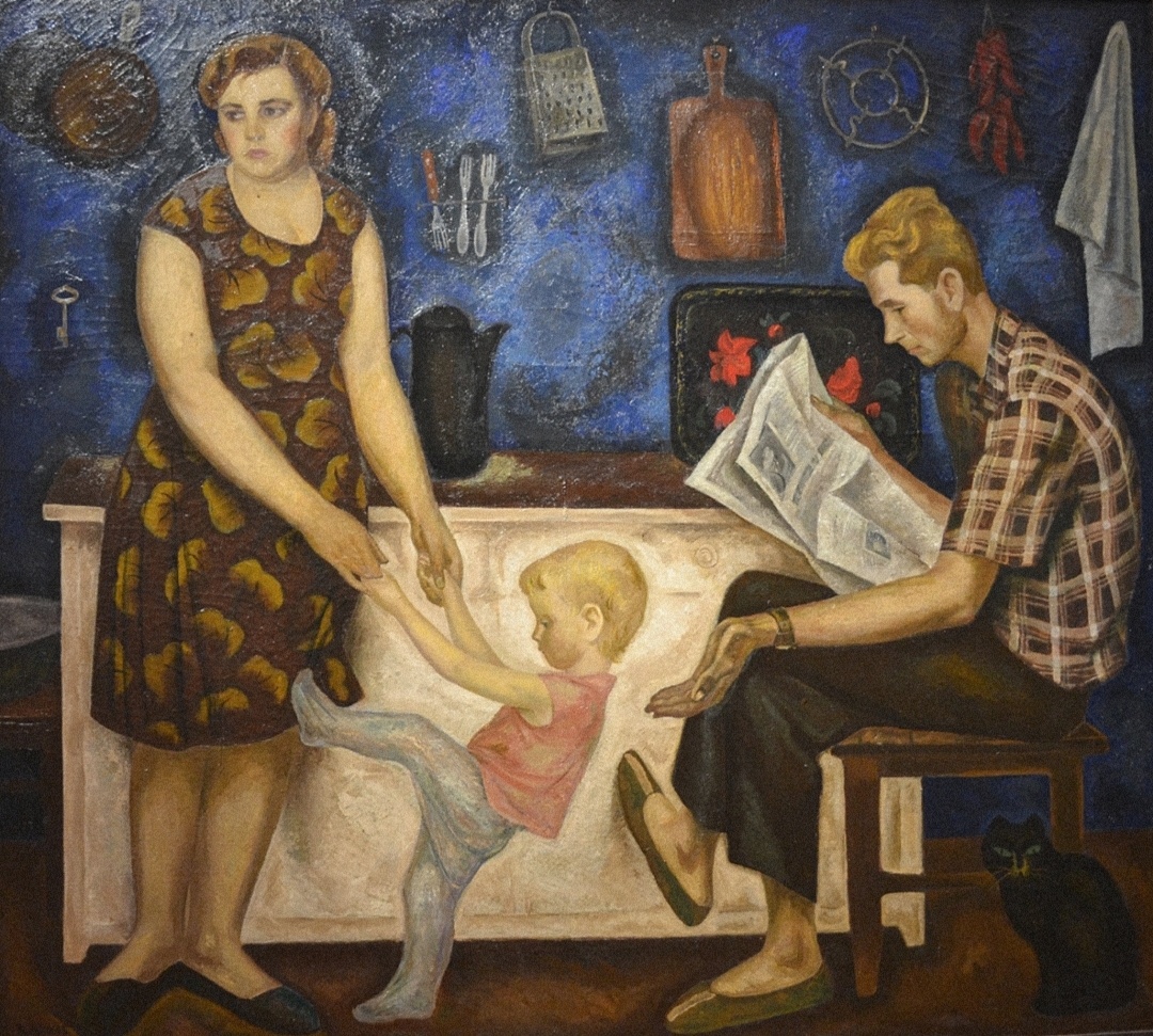 Семья Болотовых работа Виктора Попкова