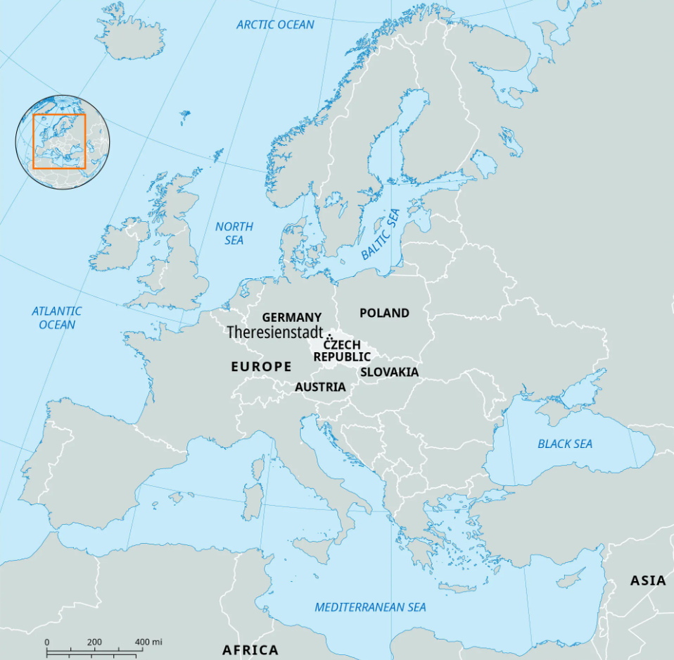 Концентрационный лагерь Терезиенштадт, ныне расположенный в Чешской Республике