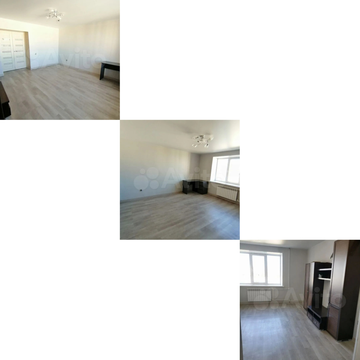 Самая большая комната.  На полу ПВХ - винил.