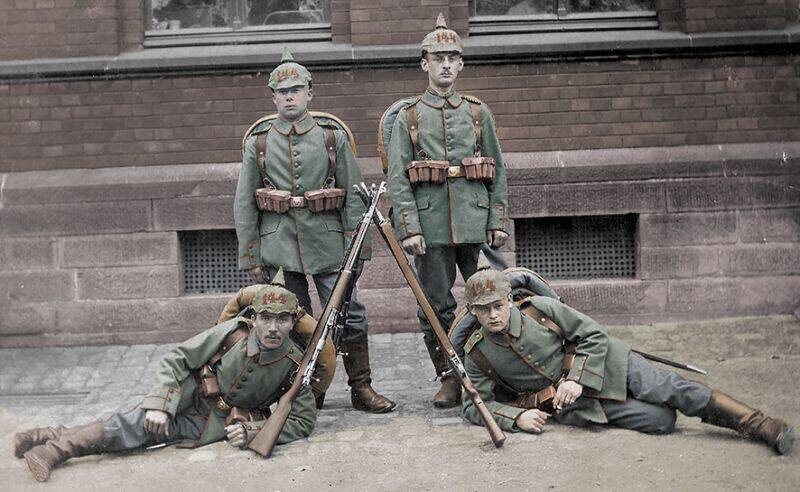 Германские солдаты. Первая мировая война.
