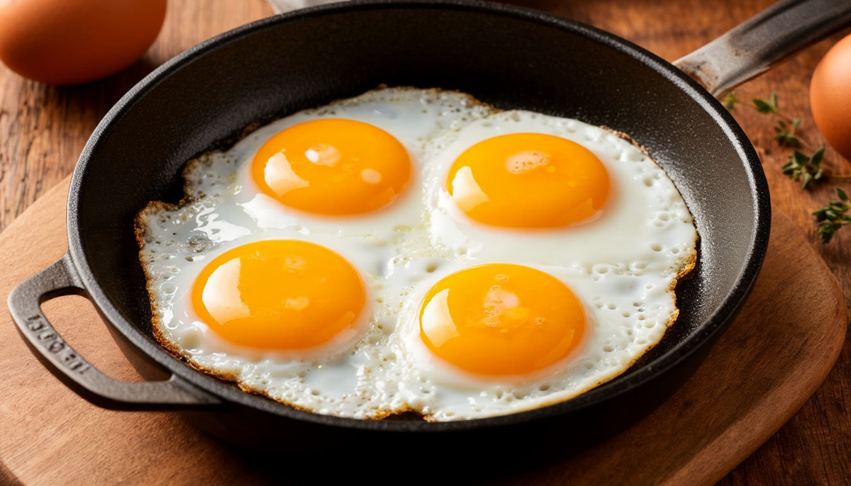 Яичница в сковороде