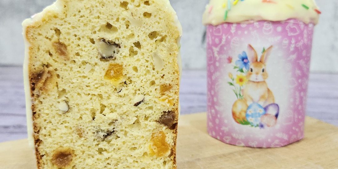 ПП КУЛИЧ творожный без дрожжей, без сахара. ПП глазурь без яиц и желатина