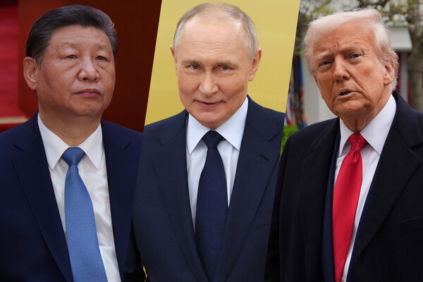 Си Цзиньпин, Владимир Путин и Дональд Трамп / AP/РИА Новости