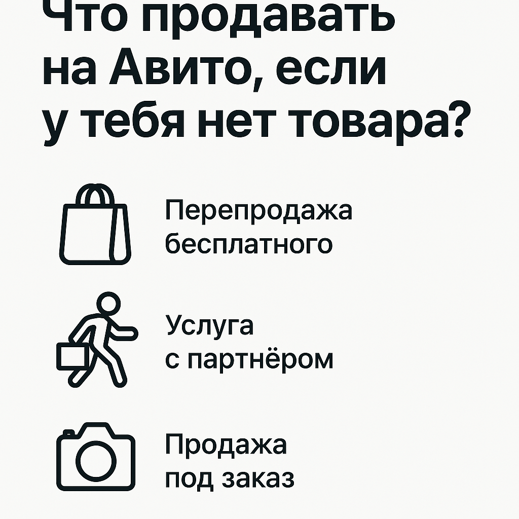 Что продавать на Авито, если у тебя нет товара