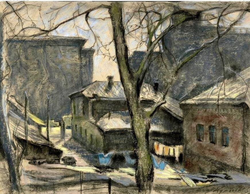 Евгений Куманьков. «Последний дом у Дорогомиловской заставы». 1959