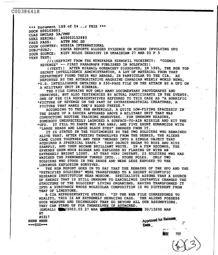    Фото: скриншот рассекреченного доклада ЦРУ