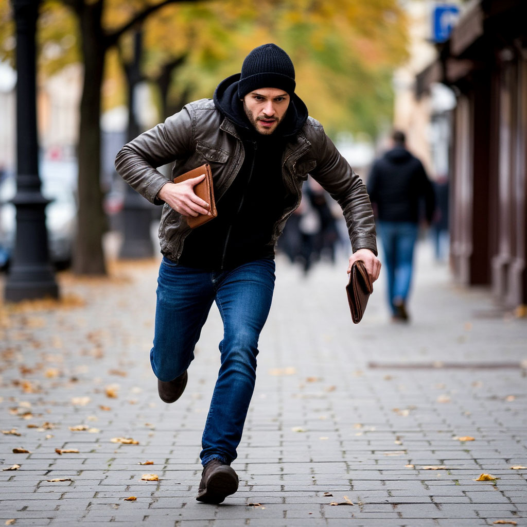 Вор-карманник. Картинка создана автором в Шедеврум