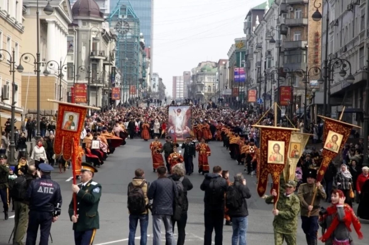    Во Владивостоке перекроют центр города из-за пасхального крестного хода
