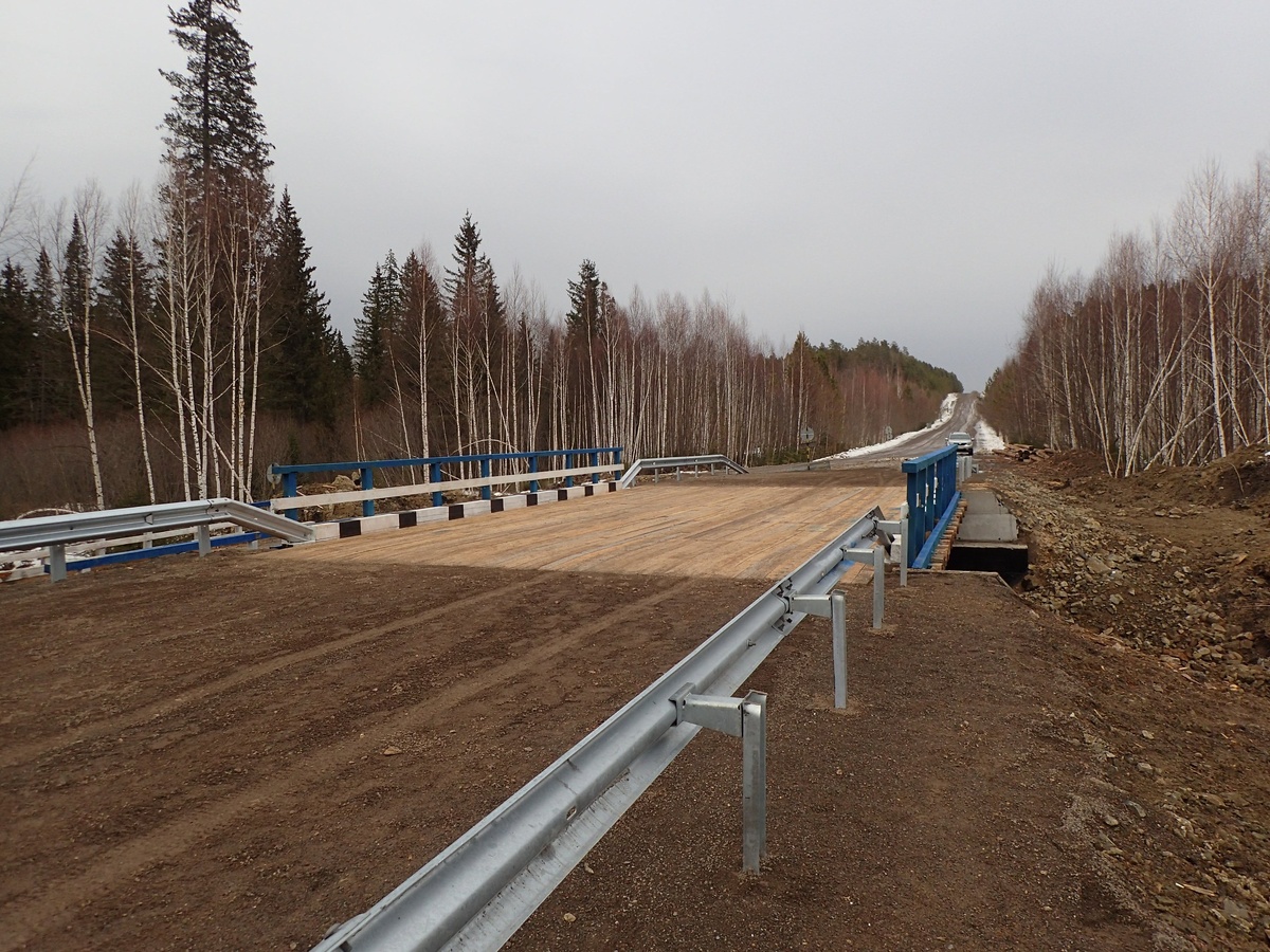     Ремонт моста через реку Ентаулька в Большемуртинском районе завершен