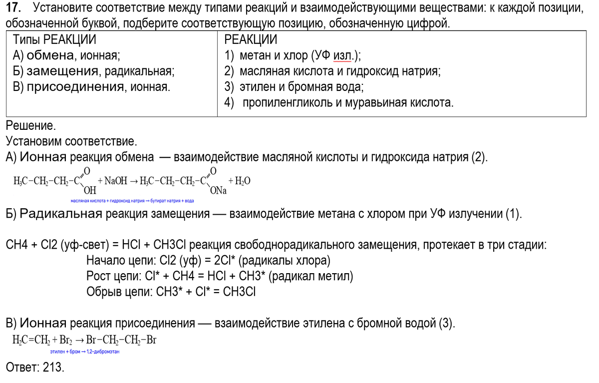 17 задание ЕГЭ химия 2025