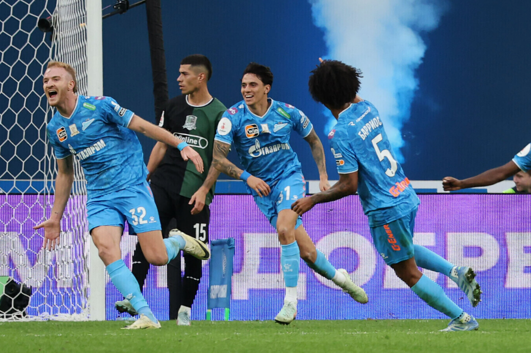 "Зенит" сделал большой шаг к защите чемпионского титула, разгромив "Краснодар". Фото: соцсети