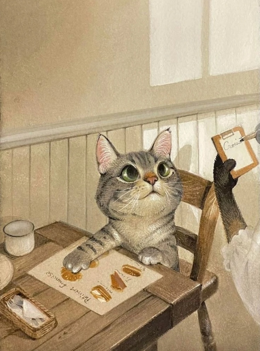 В ресторане. Художник Рикки Вей.