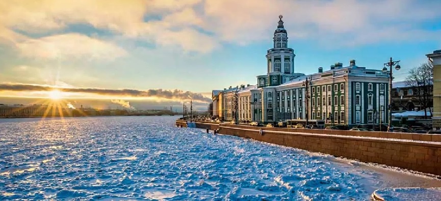 Петербург зима солнечный день