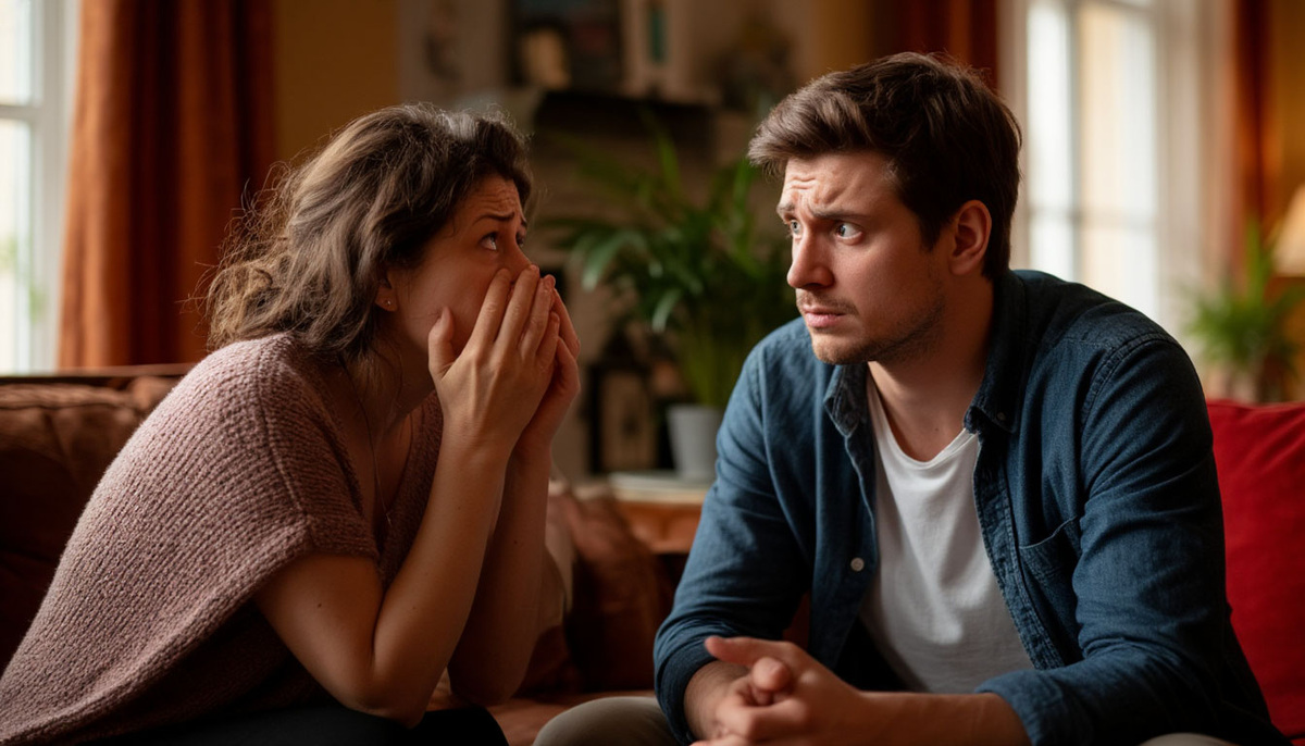 женщина рассказывает