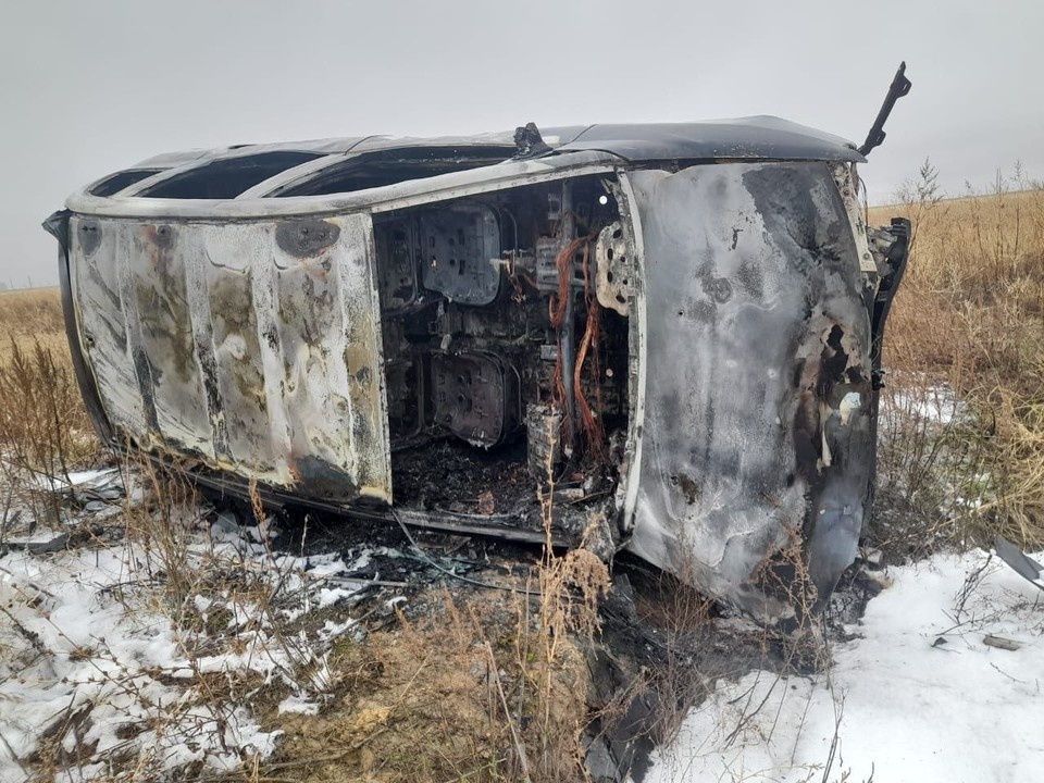    Машины улетела в кювет, опрокинулась и загорелась УМВД по Оренбургской области