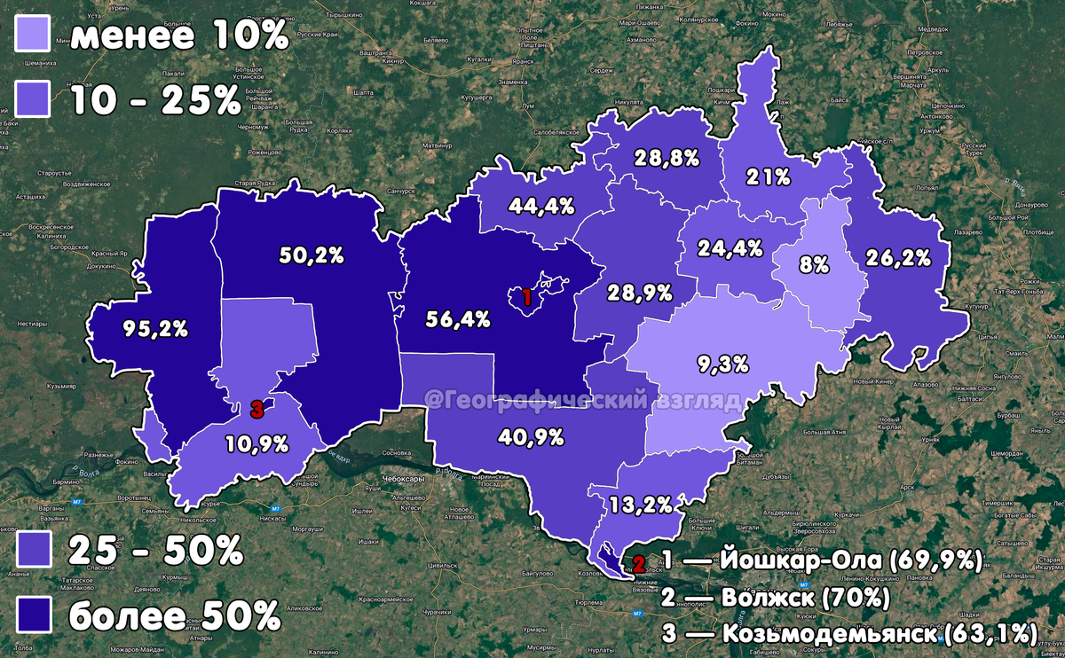 Русские в Марий Эл. Авторская карта