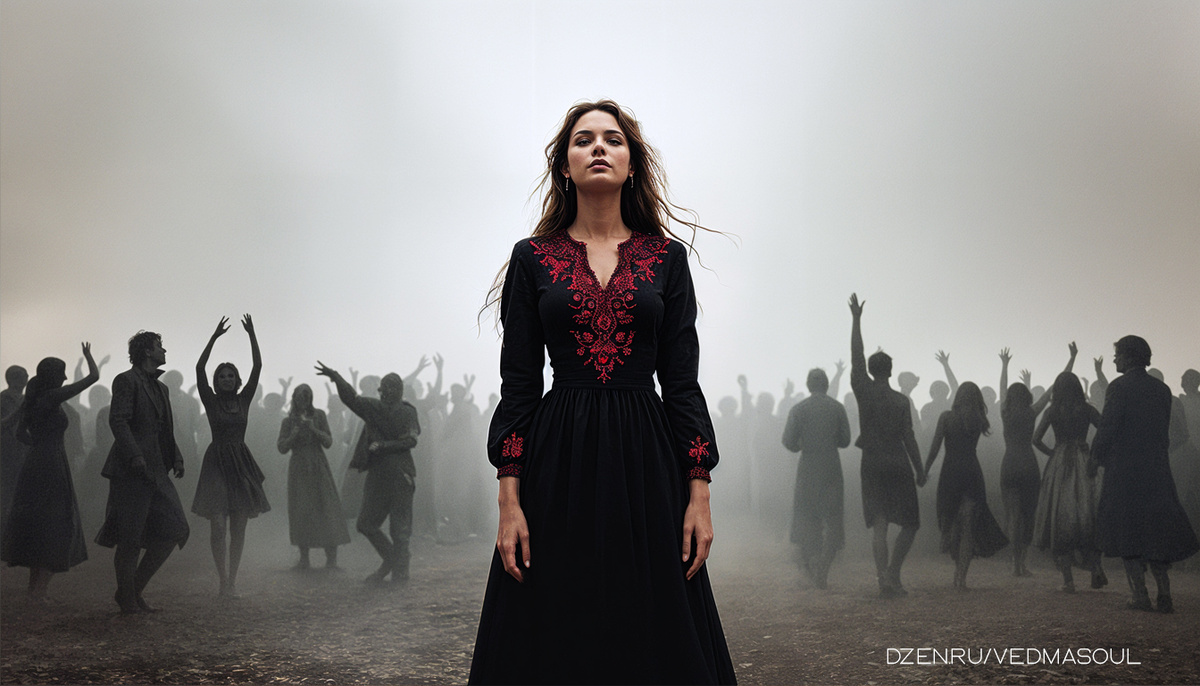 Авторское изображение @vedmasoul. Cгенерировано ИИ. Крадник, порча родственника