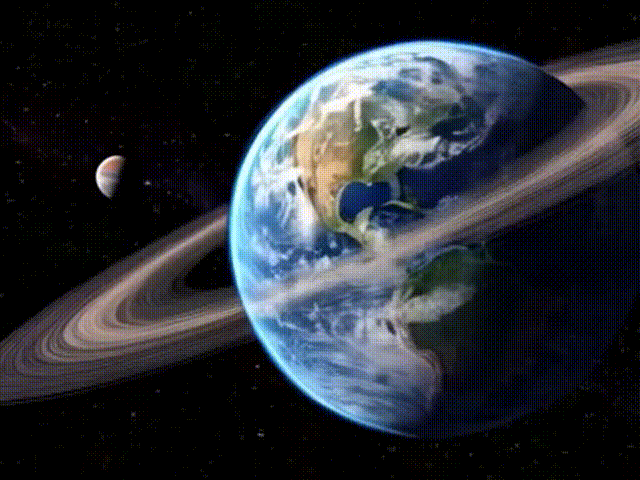 полёт через космос и мимо планеты