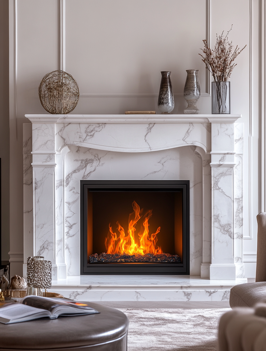    Электрокамины с мраморным порталом: как выбрать идеальную модель для вашего интерьера и создать атмосферу роскоши Kamin
