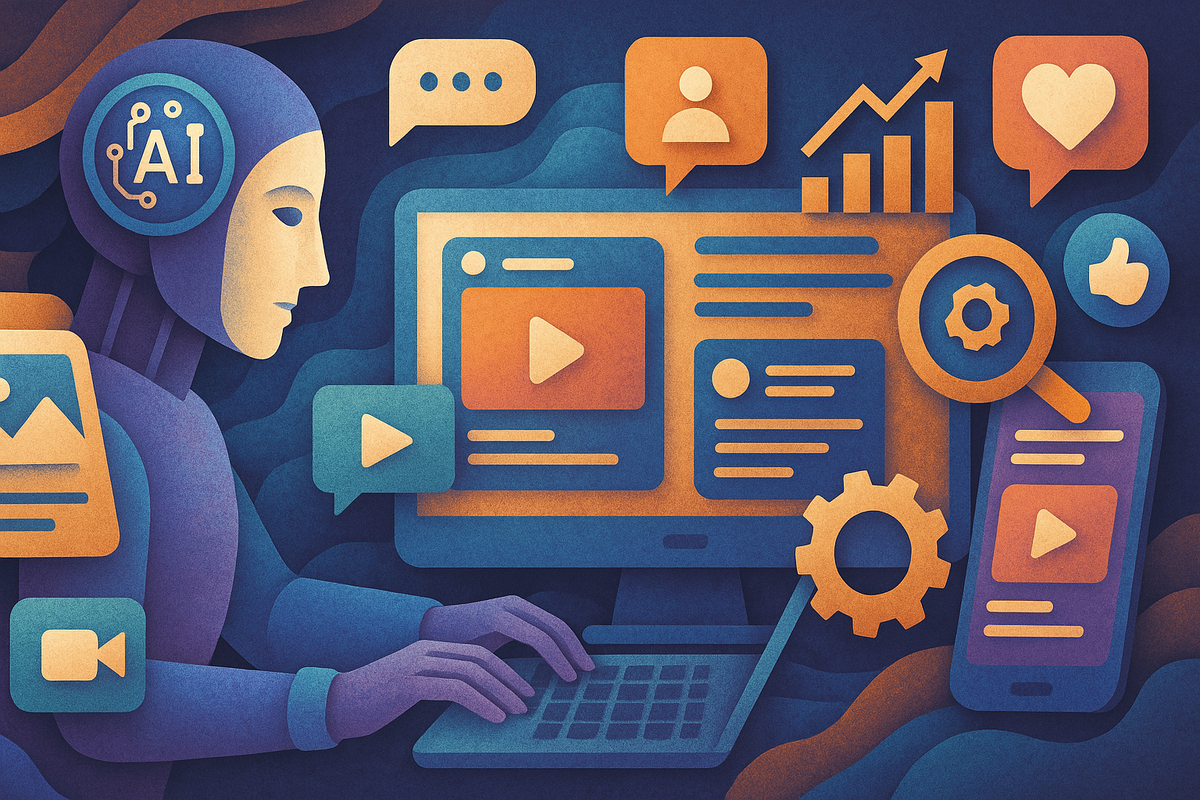 Искусственный интеллект трансформирует маркетинг в соцсетях, автоматизируя создание контента, анализ вовлеченности и оптимизацию публикаций. AI-инструменты помогают генерировать тексты, изображения и видео, а также анализировать предпочтения аудитории для повышения эффективности digital-стратегий и персонализации контента.