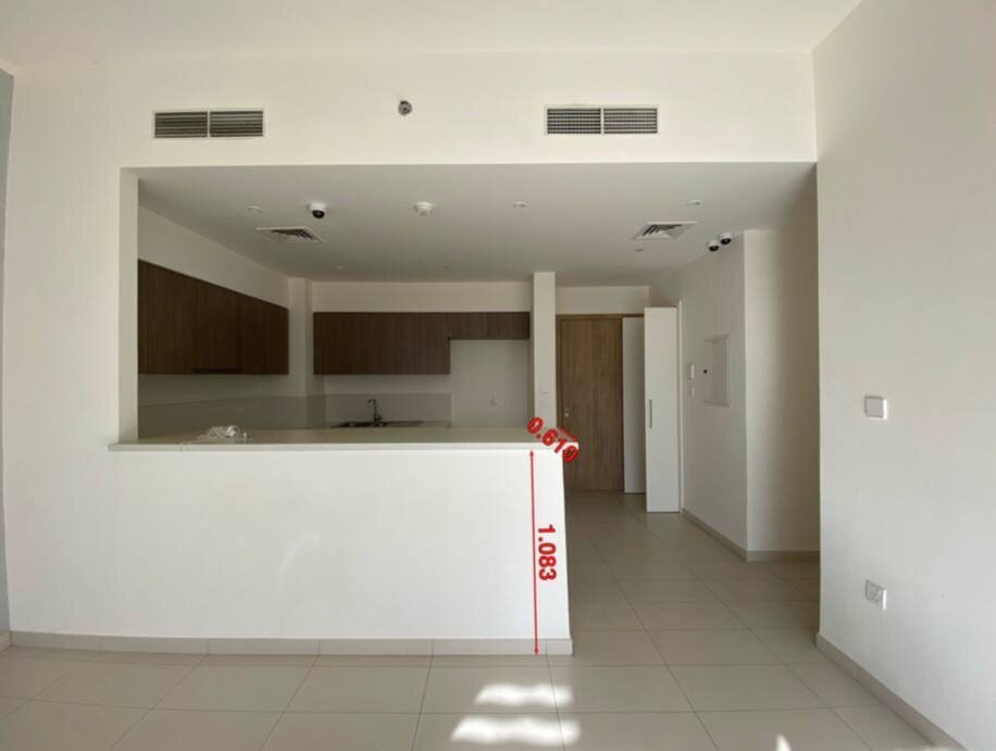 Преображение кухни и гостиной в Дубае, фото до работы Furni 