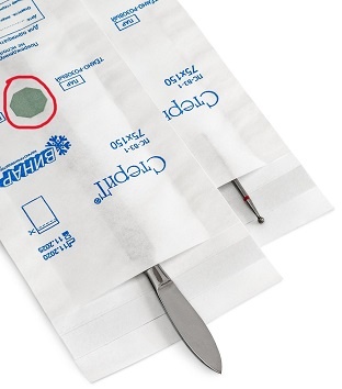 индикатор-свидетель 1-го класса обведен красным