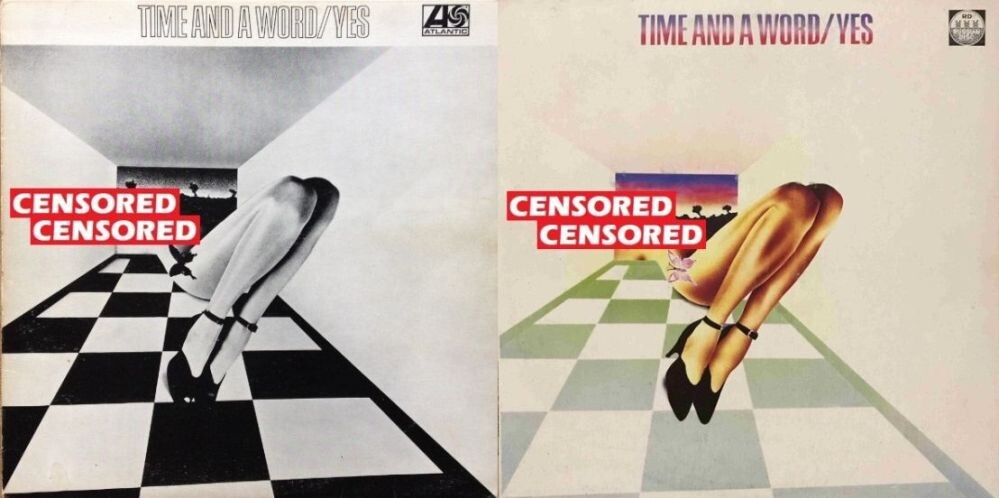 Английское (1970 г.) и российское (советское, 1991 г.) оформление обложек альбома Yes "Time and a Word", 1970 г.