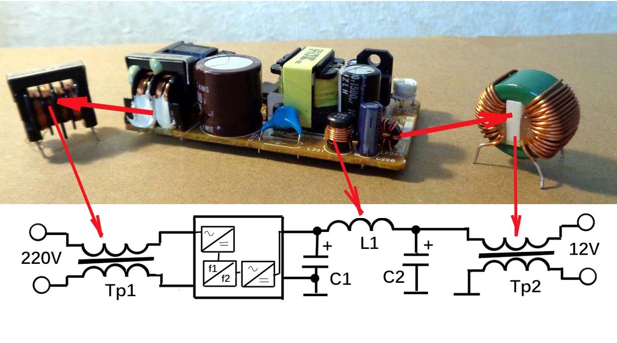 Фото 2. Импульсный блок питания.