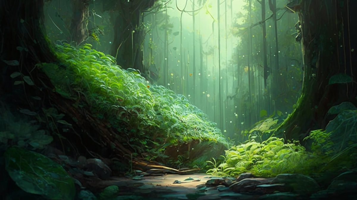 В таком бы лесу поесть микрозелени стоя под контрастным душем!