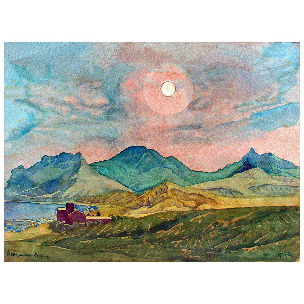 Максимилиан Волошин. Розовые сумерки. 1925. Дом-музей Волошина, Коктебель