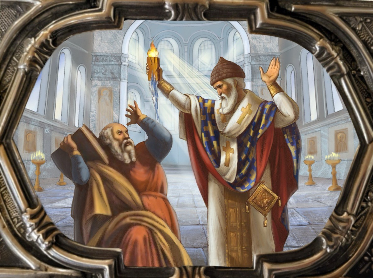 Финифть с раки святых мощей Святителя Спиридона на Керкире