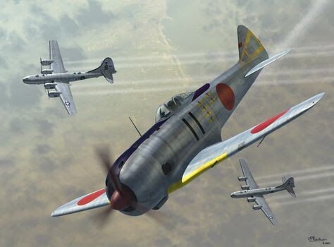 Nakajima Ki-44 Shoki (鍾馗) - охотится на американские B-29