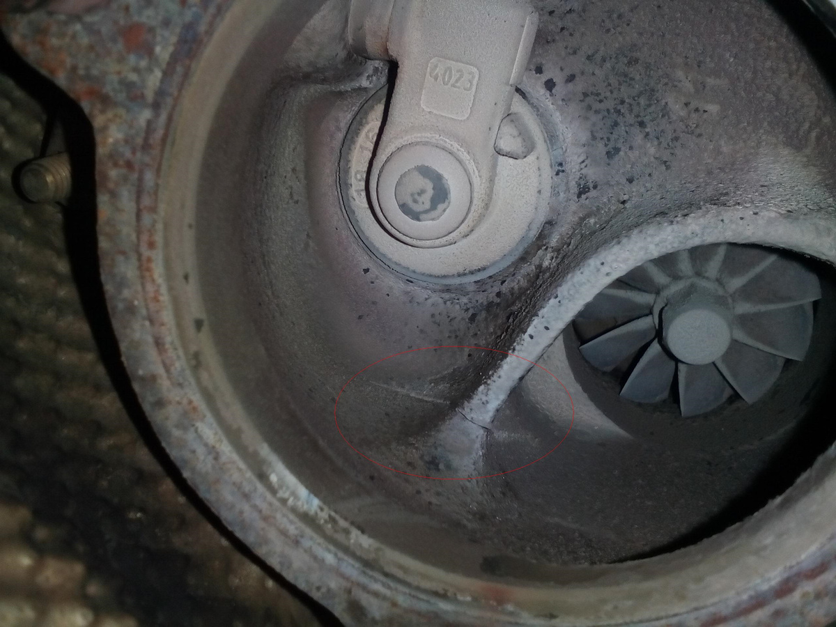 Треснула турбина.