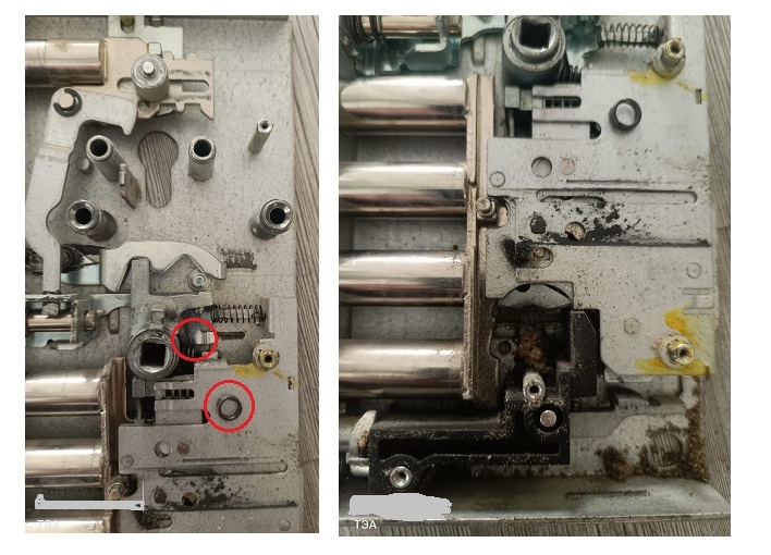 поломана возвратная пружина нажимной ручки