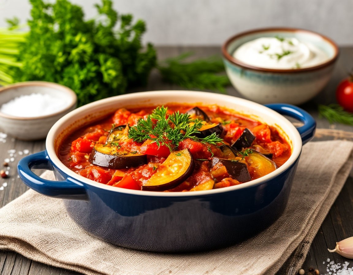 Овощное рагу с баклажанами