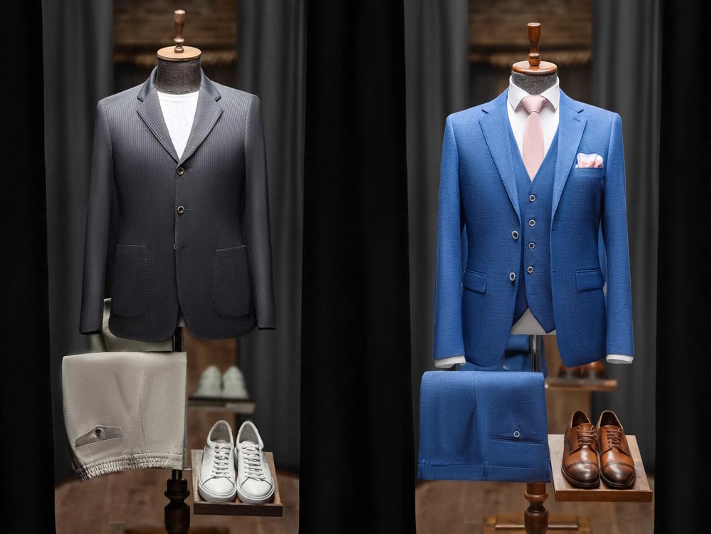 Примеры мужских пиджаков.