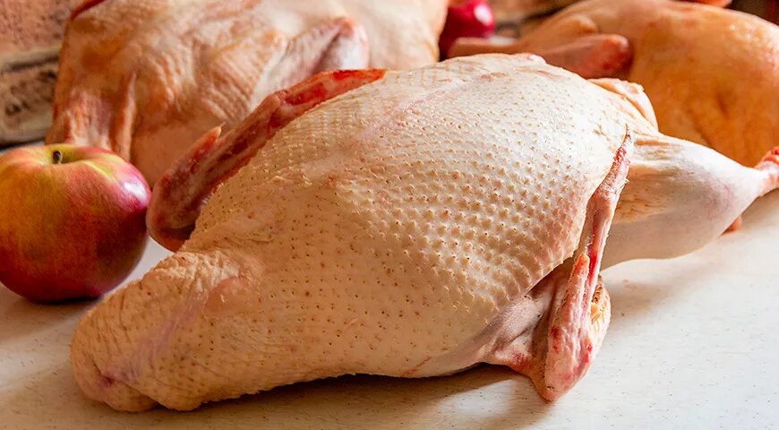   Если гусь слишком большого размера, то вероятно, мяса в нем будет меньше, чем жира. Выбирайте тушку весом до 4 кг (Shutterstock/FOTODOM)