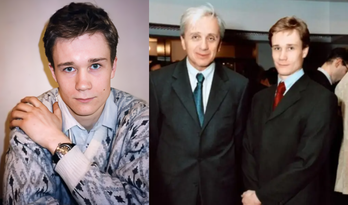 Сергей Стеблов, справа - с отцом Евгением Стебловым