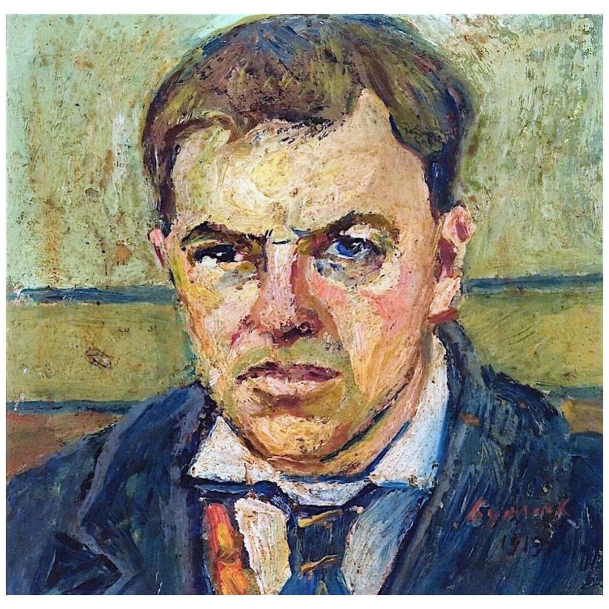 Давид Бурлюк. Автопортрет. 1919. Частная коллекция