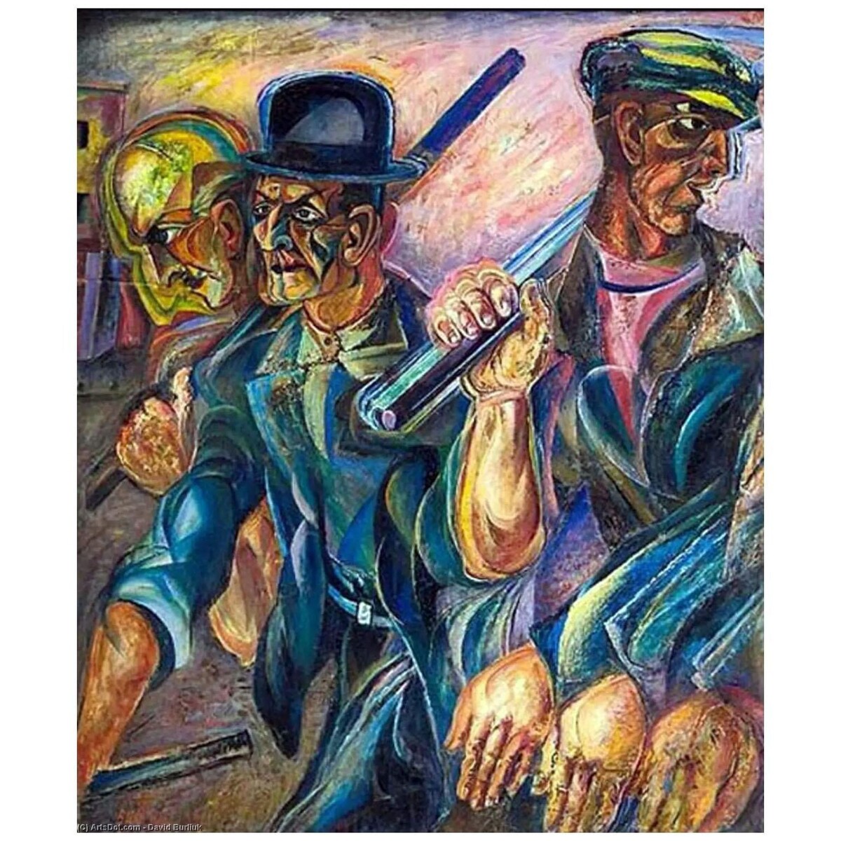 Давид Бурлюк. Американские рабочие. 1926. Частная коллекция