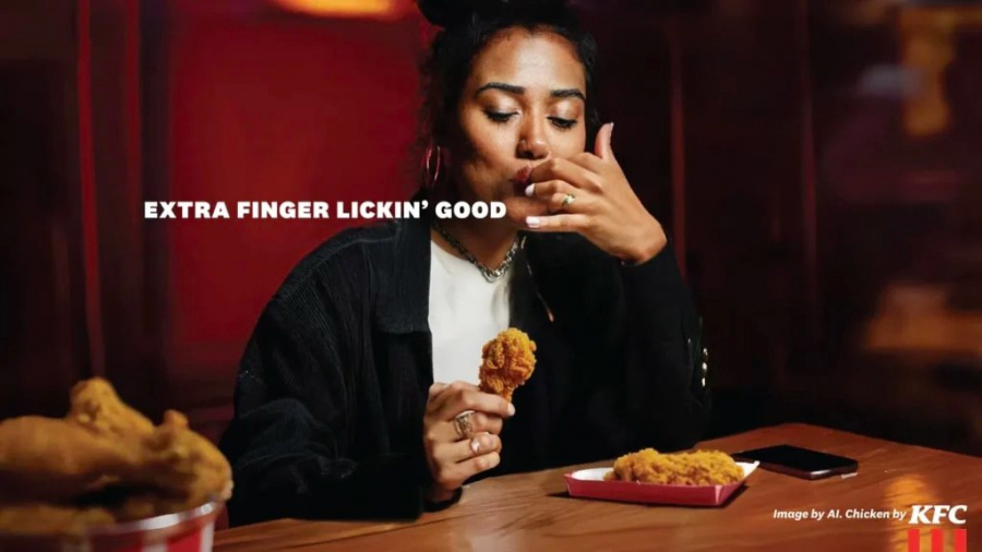 Реклама пикантных наггетсов от KFC Singapore 