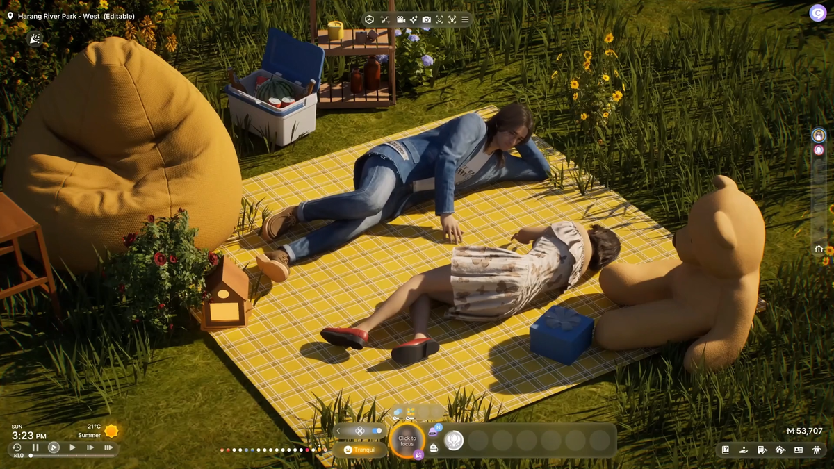 Процесс времяпровождения игровых Зои