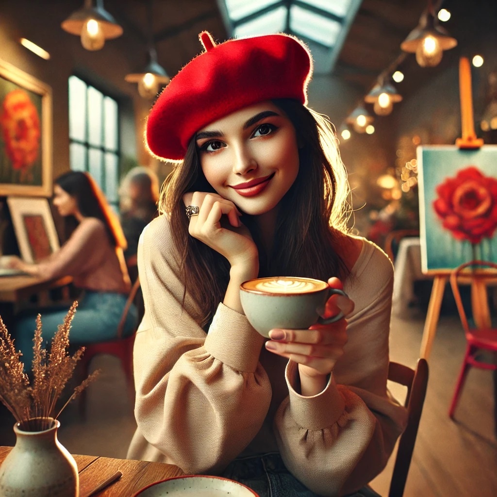 Марина, рассеянная, но красивая художница, похожая на француженку